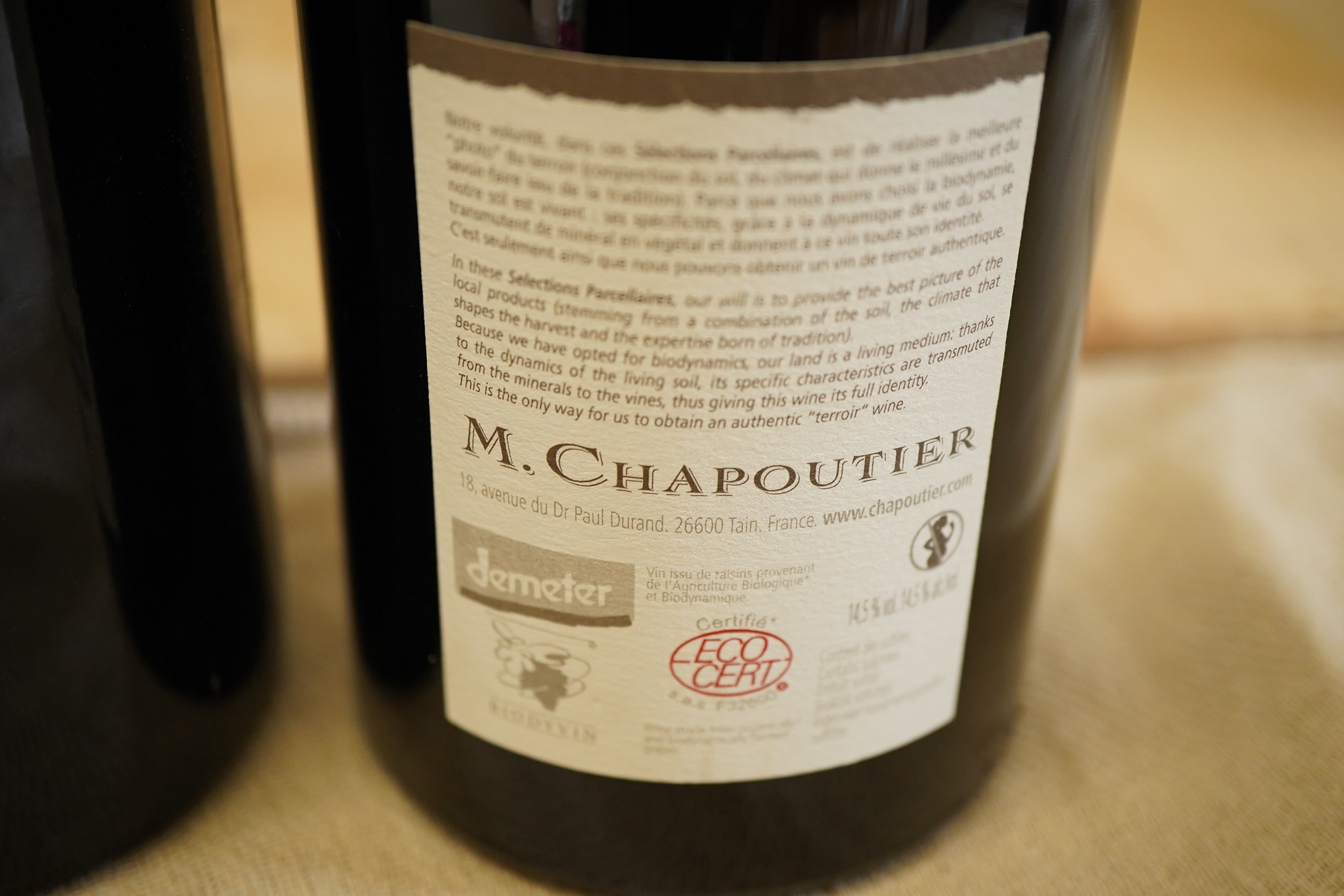 Domaine M. Chapoutier: A mixed parcel of Côtes du Rhône red wine